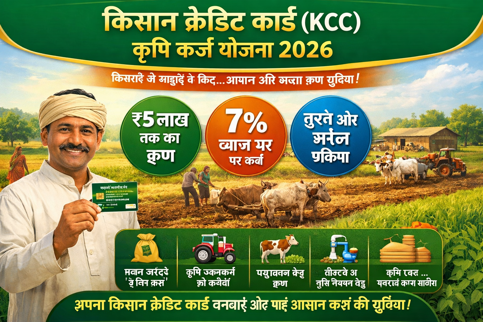 किसान क्रेडिट कार्ड KCC — कृषि कर्ज योजना 2026 477675
